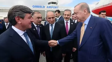 Cumhurbaşkanı Erdoğan, Azerbaycan'a geldi