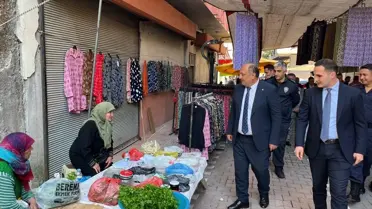 Kaymakam ve Başkan Halk Pazarını Ziyaret Etti