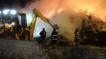 Kırıkkale'de Saman Yangını