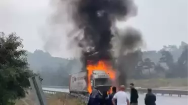 Bursa'da TIR'da Yangın Çıktı