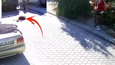 Yaşlı kadının acı sonu: Ölüm anı saniye saniye kamerada