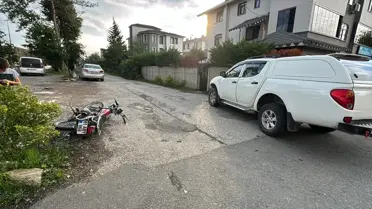 Düzce'de Pikap-Motosiklet Kazası: 2 Yaralı