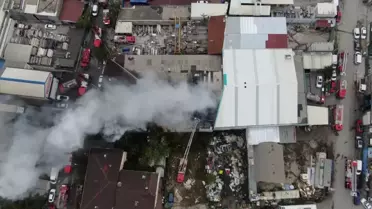 Ataşehir'de fabrika yangını