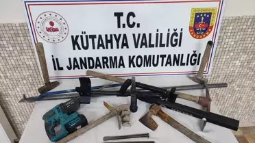 Emet'te Kaçak Kazı Operasyonu: 9 Gözaltı