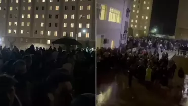 KYK yurdunda su krizi! Onlarca öğrenci protesto gösterisi düzenledi