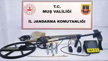 Muş'ta İzinsiz Kazı Yapan 7 Kişi Yakalandı