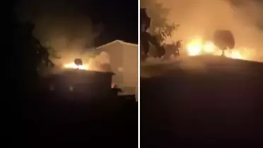 Polisi karşısında gören uyuşturucu şüphelisi evini ateşe verdi