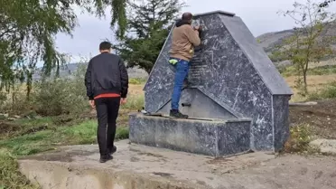 Eskişehir'de şehit Jandarma Uzman Çavuş Tarkan Karaca'nın hayrat çeşmesi tahrip edildi