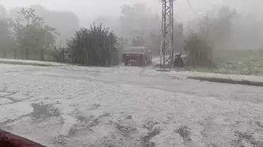 Çaycuma'da Dolu Hayatı Olumsuz Etkiledi