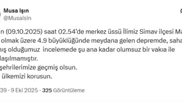 Vali Işın: Simav'daki Depremde Olumsuz Durum Yok