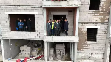 Düzce'de TOKİ İnşaatına Vali Aslan'dan Ziyaret