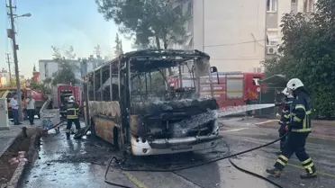 Çukurova'da Otobüs Yangını