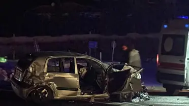 Kulu'da Otobüs ve Otomobil Çarpıştı