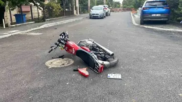 Bolu'da Motosiklet ve Otomobil Çarpıştı