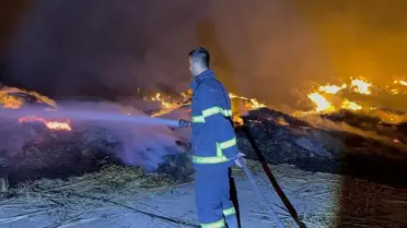 Eber Gölü Kıyısında Yangın