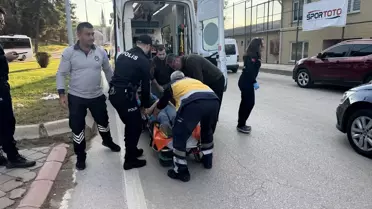 Edirne'de Hafif Ticari Araç Kadına Çarptı