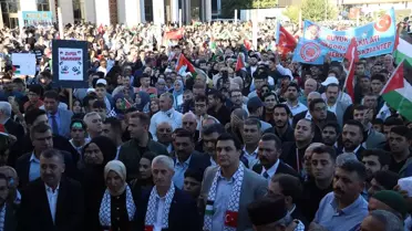 Gaziantep'te Filistin'e Destek Yürüyüşü Düzenlendi