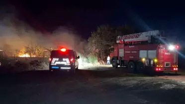 Serik'te Karayolu Kenarında Yangın, Sürücülere Zor Anlar Yaşattı