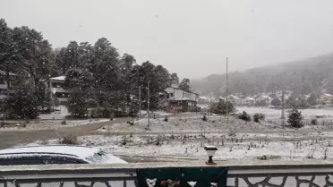 Eğriçimen Yaylası'nda Kar Yağışı