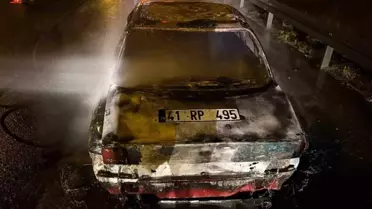 Bolu'da Otomobil Yangını