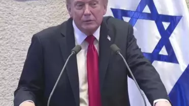 Trump İsrail Meclisi'nde Protesto Edildi