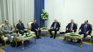 Cumhurbaşkanı Erdoğan, Fransa Cumhurbaşkanı Macron ile görüştü