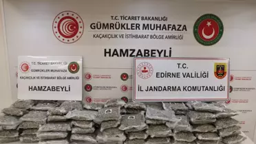Edirne'de 105 Kilo Esrar Ele Geçirildi