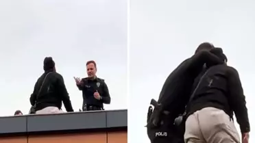 Nedeni çok ilginç! İntihara kalkışan kapıcıyı polisler son anda ikna etti