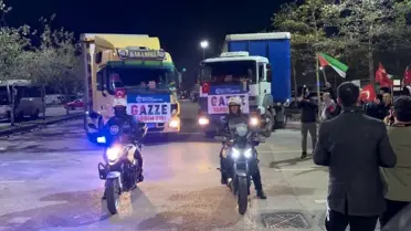 Kocaeli’den Gazze’ye İlk İnsani Yardım Tırları Uğurlandı