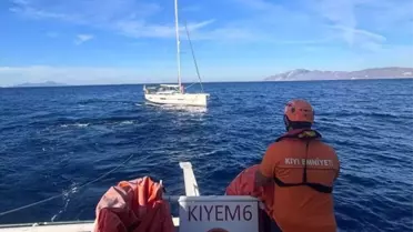 Milas'ta Sürüklenen Tekne Kurtarıldı