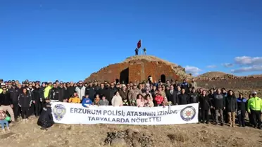 Erzurum'da Tarihi Tabyada Temizlik Etkinliği Düzenlendi