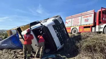 Susurluk'ta Tır Devrildi: Bir Yaralı
