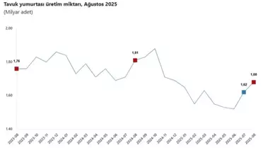 TÜİK: Ağustos'ta Tavuk Eti Azaldı, Süt ve Yumurta Üretimi Arttı