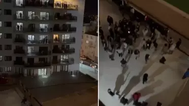 KYK yurdunda kalan öğrenciler, yaşanan su kesintisini uluyarak protesto etti