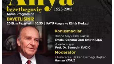 Talas Belediyesi'nden Aliya İzzetbegoviç Anma Programı