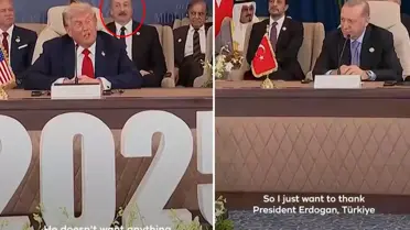 Trump, Erdoğan'ı övdüğü sırada Aliyev'in yüz ifadesi dikkat çekti