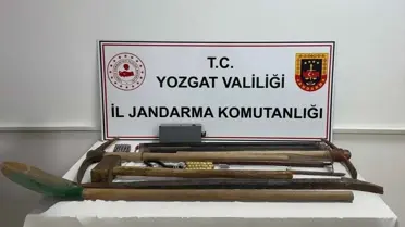 Yozgat'ta İzinsiz Kazı Yapan 5 Kişi Yakalandı