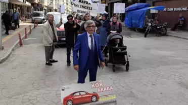 Bafra'da Görme Engelliler İçin Farkındalık Yürüyüşü