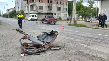 Samsun'da Kamyon-Pikap Kazası: 1 Yaralı