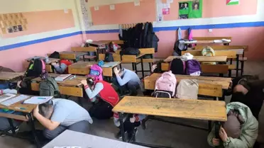 Bolvadin'de Afet Tatbikatı