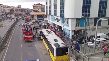 Çekmeköy'de otobüs durağa daldı: 1 ölü, 4 yaralı