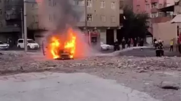 Diyarbakır'da Araç Yangını