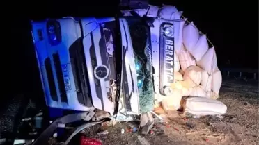 Elazığ'da Kamyon Devrildi, 1 Yaralı