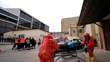 Sivas Hastanesi'nde KBRN Tatbikatı