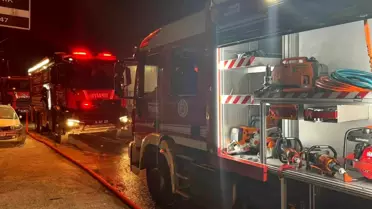 Yenimahalle'de Oto Tamircisinde Yangın