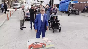 Görme Engelliler Bafra'da Yürüyüş Düzenledi