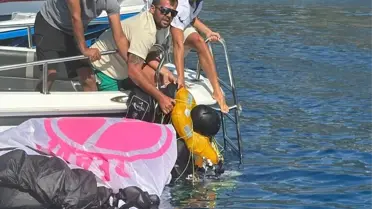 Yamaç Paraşütü Kazası: Alman Pilot Denize Düştü