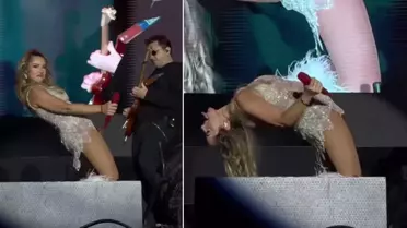 Hadise Samsun konserinde enerjisiyle göz doldurdu