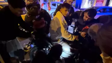 Motosiklet Kazasında Genç Sürücü Kurtarıldı