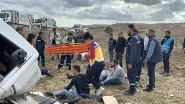 Tekirdağ'da Çöp Kamyonu Şarampole Uçtu, 3 İşçi Yaralandı